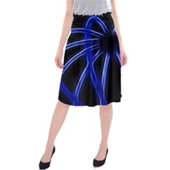 Light Effect Blue Bright Design Midi Beach Skirt