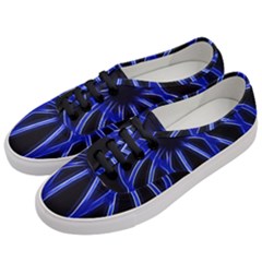 Light Effect Blue Bright Design Women s Classic Low Top Sneakers