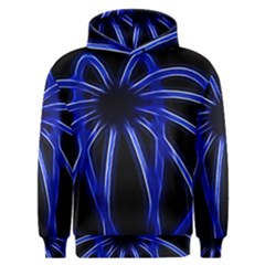 Light Effect Blue Bright Design Men s Overhead Hoodie