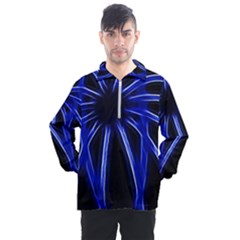 Light Effect Blue Bright Design Men s Half Zip Pullover