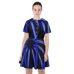 Light Effect Blue Bright Design Sailor Dress by HermanTelo