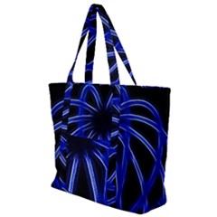 Light Effect Blue Bright Design Zip Up Canvas Bag by HermanTelo