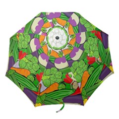 Vegetables Bell Pepper Broccoli Folding Umbrellas by HermanTelo