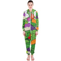 Vegetables Bell Pepper Broccoli Hooded Jumpsuit (ladies)  by HermanTelo