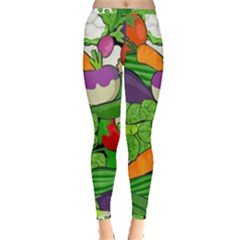 Vegetables Bell Pepper Broccoli Inside Out Leggings