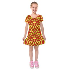 Rby 104 Kids  Short Sleeve Velvet Dress