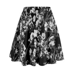 Fleurs De Cerisier Noir & Blanc High Waist Skirt