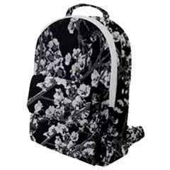 Fleurs De Cerisier Noir & Blanc Flap Pocket Backpack (small) by kcreatif