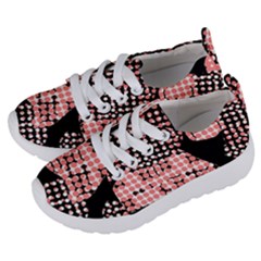 Abstrait Effet Formes Noir/rose Kids  Lightweight Sports Shoes by kcreatif