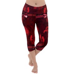 Awesome Eagle Lightweight Velour Capri Yoga Leggings