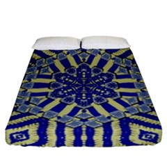 Wood Flower And Matches Mandala Vintage Fitted Sheet (california King Size) by pepitasart