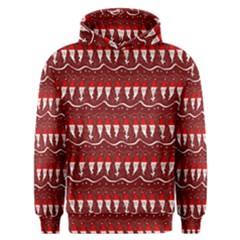 Bearded Santa Pattern Men s Overhead Hoodie by bloomingvinedesign