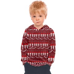 Bearded Santa Pattern Kids  Overhead Hoodie by bloomingvinedesign