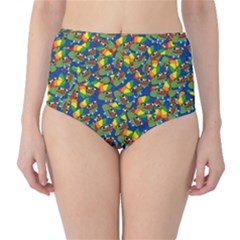 Clown World Pepe The Frog Honkhonk Meme Kekistan Funny Pattern Blue  Classic High-waist Bikini Bottoms by snek