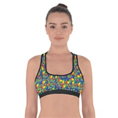 Clown World Pepe The Frog Honkhonk Meme Kekistan Funny Pattern Blue  Cross Back Sports Bra by snek