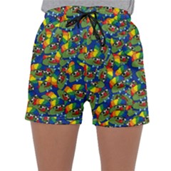 Clown World Pepe The Frog Honkhonk Meme Kekistan Funny Pattern Blue  Sleepwear Shorts by snek