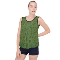 Groyper Pepe The Frog Original Meme Funny Kekistan Green Pattern Bubble Hem Chiffon Tank Top by snek