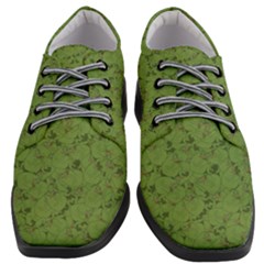 Groyper Pepe The Frog Original Meme Funny Kekistan Green Pattern Women Heeled Oxford Shoes by snek