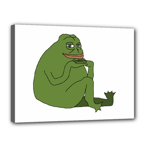 Groyper Pepe The Frog Original Funny Kekistan Meme  Canvas 16  X 12  (stretched) by snek