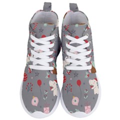 Funny Christmas Pattern Women s Lightweight High Top Sneakers by Vaneshart