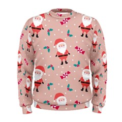 Cute Christmas Santa Seamless Pattern Men s Sweatshirt by Vaneshart