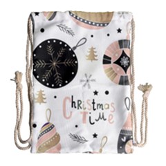 Christmas Time Drawstring Bag (Large)