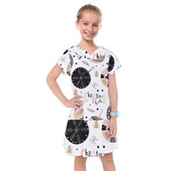 Christmas Time Kids  Drop Waist Dress