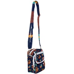 Colorful Funny Christmas Pattern Shoulder Strap Belt Bag