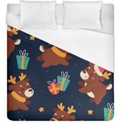 Colorful Funny Christmas Pattern Duvet Cover (King Size)