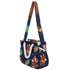 Colorful Funny Christmas Pattern Rope Handles Shoulder Strap Bag