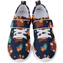 Colorful Funny Christmas Pattern Women s Velcro Strap Shoes