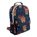 Cute Deer Heads Seamless Pattern Christmas Flap Pocket Backpack (Small) View2
