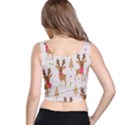 Christmas Seamless Pattern With Reindeer Crop Top View3