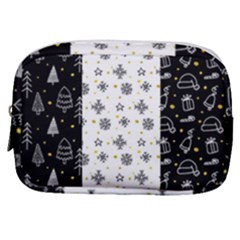 Black Golden Christmas Pattern Collection Make Up Pouch (small) by Vaneshart
