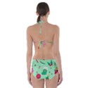 Funny Christmas Pattern Background Cut-Out One Piece Swimsuit View2