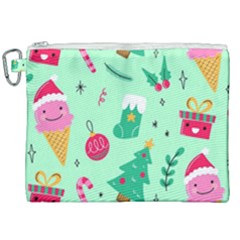 Funny Christmas Pattern Background Canvas Cosmetic Bag (xxl) by Vaneshart