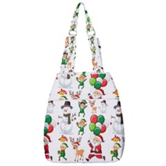 Seamless Pattern Christmas Center Zip Backpack by Vaneshart