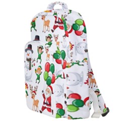 Seamless Pattern Christmas Double Compartment Backpack by Vaneshart