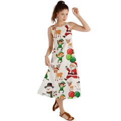 Seamless Pattern Christmas Summer Maxi Dress by Vaneshart