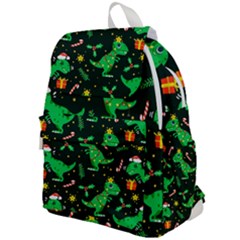 Christmas Funny Pattern Dinosaurs Top Flap Backpack by Vaneshart