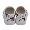 Christmas Snowman Seamless Pattern Women s Canvas Slip Ons View4