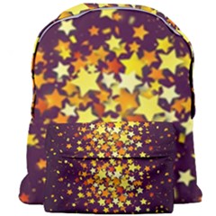 Colorful Confetti Stars Paper Particles Scattering Randomly Dark Background With Explosion Golden St Giant Full Print Backpack by Vaneshart