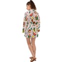 Colorful Funny Christmas Pattern Merry Xmas Long Sleeve Kimono View2