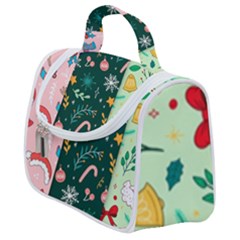 Hand Drawn Christmas Pattern Collection Satchel Handbag by Vaneshart