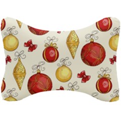 Vintage Christmas Pattern Background Seat Head Rest Cushion by Vaneshart