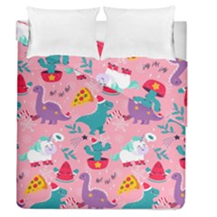 Colorful Funny Christmas Pattern Ho Ho Ho Duvet Cover Double Side (Queen Size)