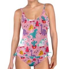 Colorful Funny Christmas Pattern Ho Ho Ho Tankini Set