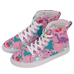 Colorful Funny Christmas Pattern Ho Ho Ho Men s Hi-Top Skate Sneakers