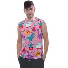 Colorful Funny Christmas Pattern Ho Ho Ho Men s Regular Tank Top