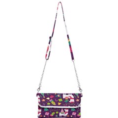 Colorful Funny Christmas Pattern Mini Crossbody Handbag by Vaneshart